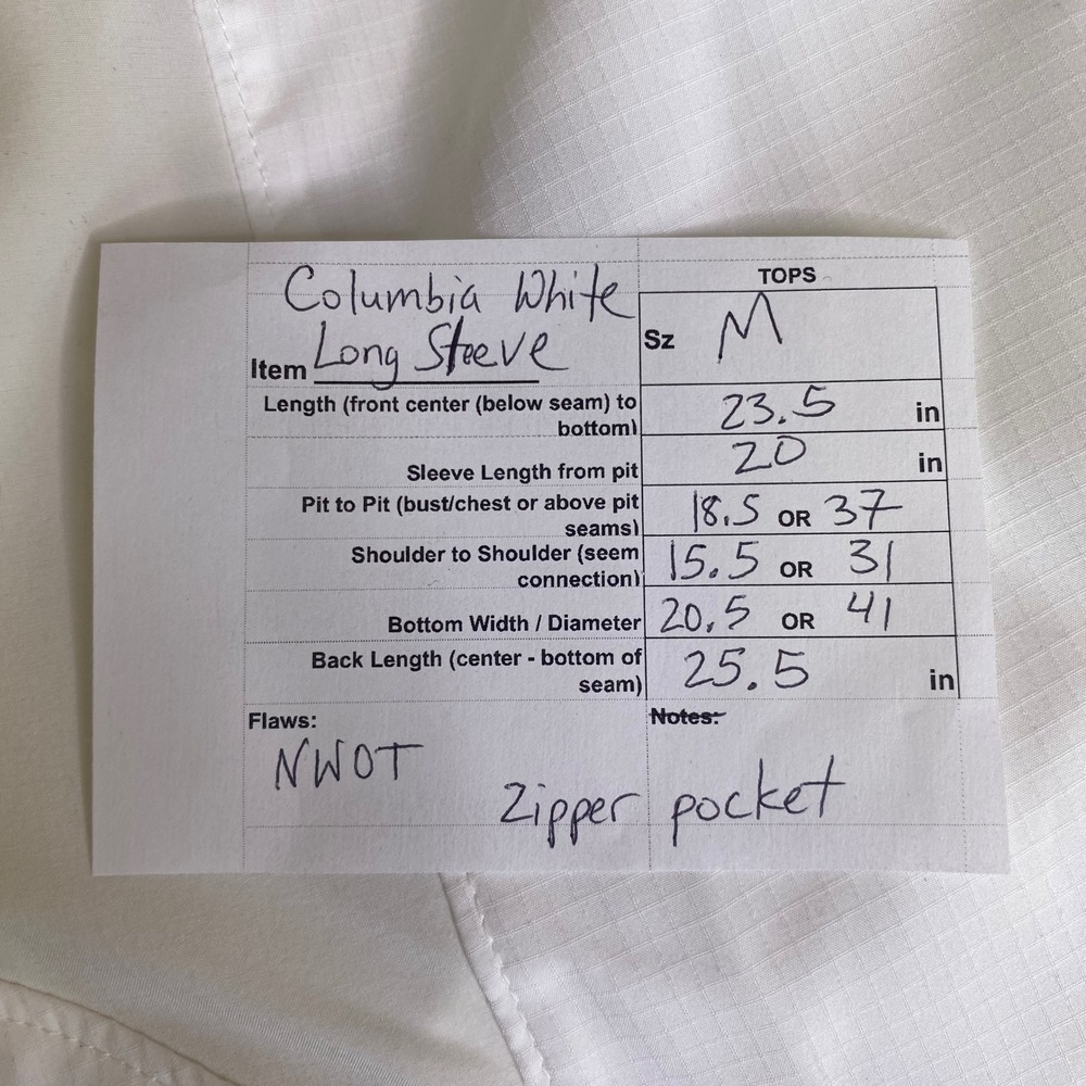 Columbia Womens M Long Sleeve White Omni-Shade Sun Protection Hiking Shirt NWOT - Picture 8 of 10